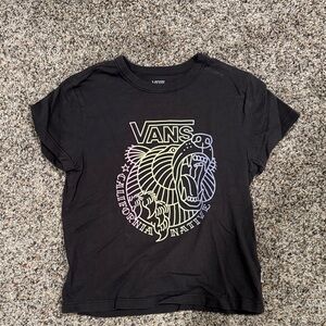 Vans Black Kids T-Shirt with Roaring Bear Graphic